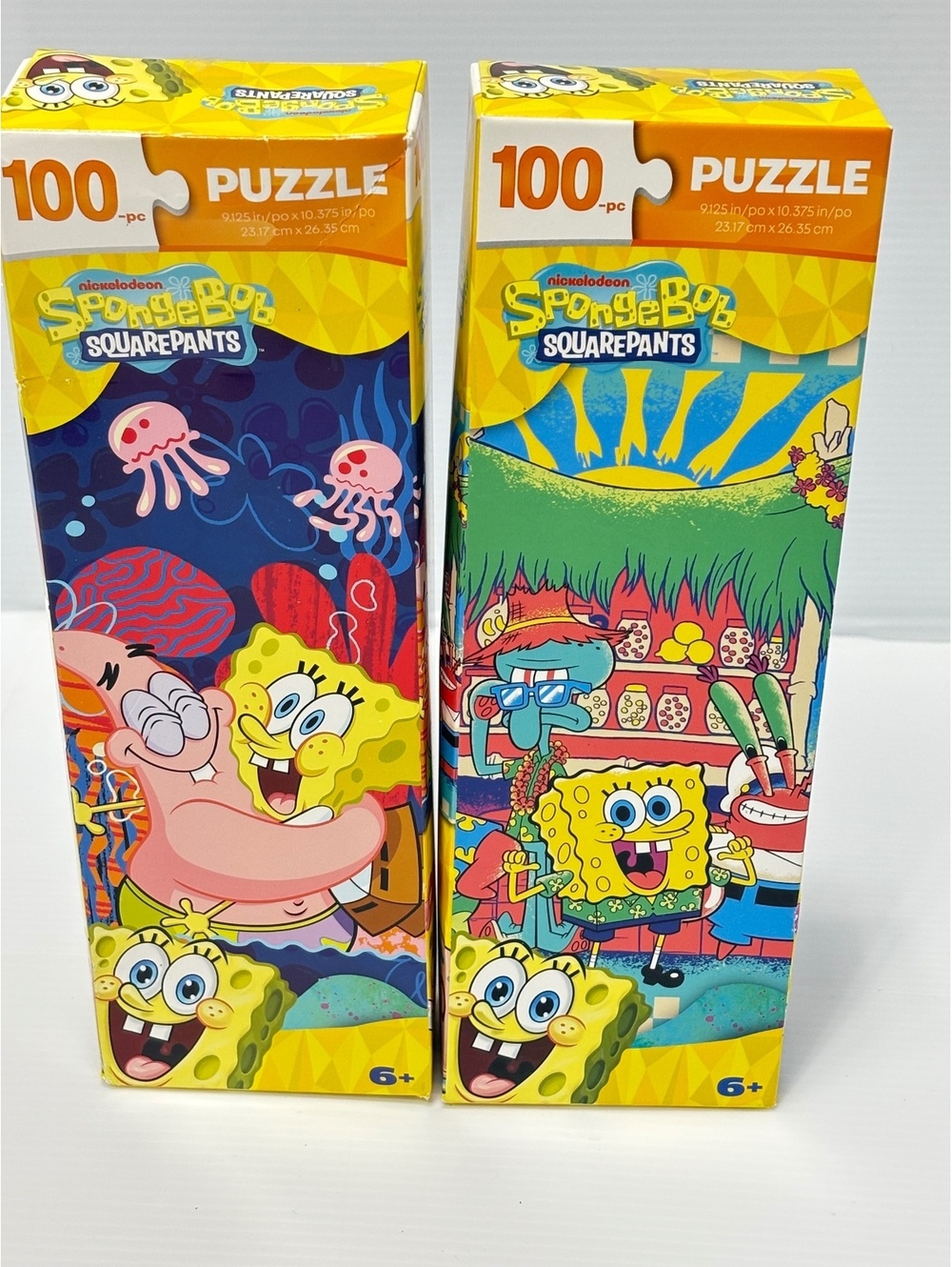 Nickelodeon SpongeBob SquarePants 100-Piece Jigsaw Puzzle Set - 2 Pack, Ages 6+